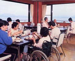 宍道湖が眺望できる患者食堂